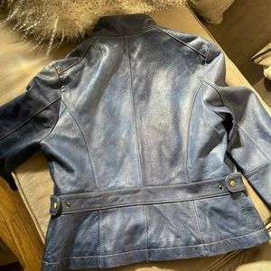 Blue soft leather Wilson’s Leather jacket